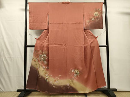 平和屋着物■訪問着　雪輪花車文　暈し染め　金彩　さが美扱い　正絹　逸品　DABI3927ya