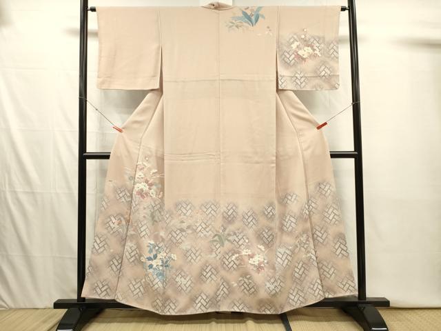 平和屋着物■訪問着　作家物　草花文　暈し染め　金彩　正絹　逸品　DABI3932ya