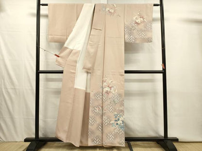 平和屋着物■訪問着　作家物　草花文　暈し染め　金彩　正絹　逸品　DABI3932ya