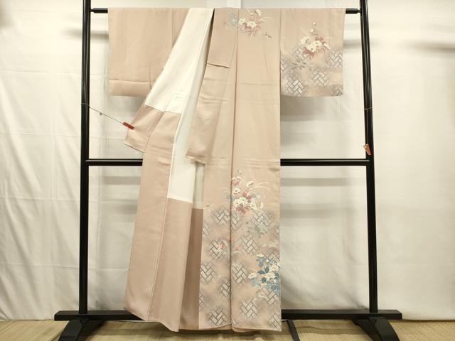 平和屋着物■訪問着　作家物　草花文　暈し染め　金彩　正絹　逸品　DABI3932ya