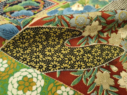 平和屋着物■上質な小紋　幾何学花鳥文　正絹　逸品　DABI3935ya
