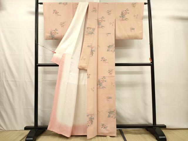 平和屋着物■上質な小紋　雪芝花文　金彩　正絹　逸品　DABI3937ya