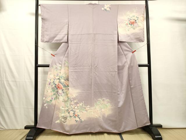 平和屋着物■訪問着　花籠文　暈し染め　正絹　逸品　DABI3940ya