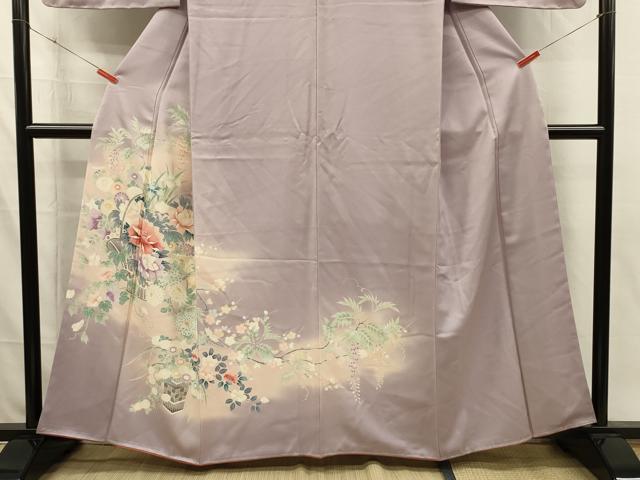 平和屋着物■訪問着　花籠文　暈し染め　正絹　逸品　DABI3940ya