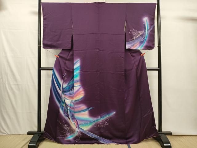 平和屋着物■訪問着　孔雀文　暈し染め　金彩　正絹　逸品　DABI3942ya