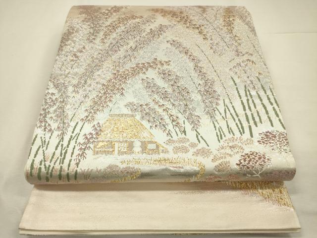 平和屋着物◎六通柄袋帯　唐織　京の絵姿　金銀糸　正絹　逸品　DABI3950ya