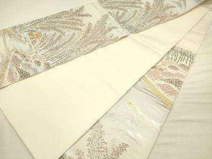平和屋着物◎六通柄袋帯　唐織　京の絵姿　金銀糸　正絹　逸品　DABI3950ya
