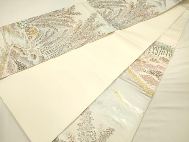 平和屋着物◎六通柄袋帯　唐織　京の絵姿　金銀糸　正絹　逸品　DABI3950ya