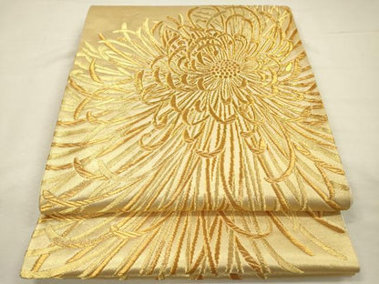 平和屋着物◎六通柄袋帯　乱菊　金糸　正絹　逸品　DABI3955ya