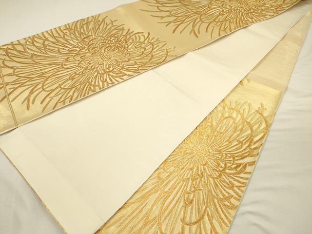 平和屋着物◎六通柄袋帯　乱菊　金糸　正絹　逸品　DABI3955ya