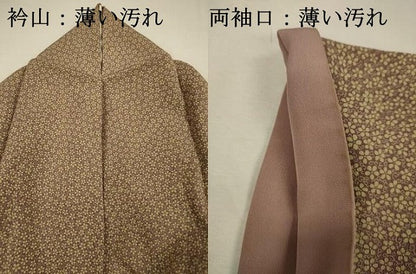 平和屋着物■江戸小紋　花唐草文　正絹　逸品　DABI3997ya