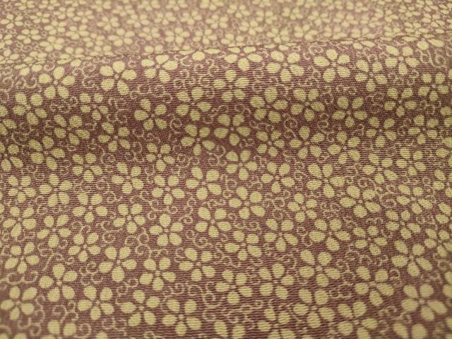 平和屋着物■江戸小紋　花唐草文　正絹　逸品　DABI3997ya