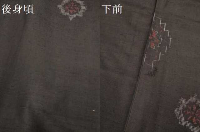 平和屋着物▽上質な紬　単衣　舞花文　正絹　逸品　DABI4001du