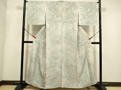 平和屋着物▽上質な小紋　単衣　作家物　霞文　暈し染め　正絹　逸品　DABI4006du