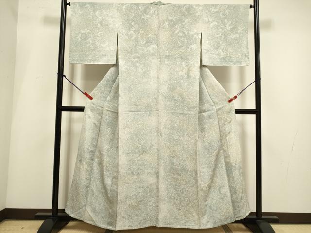 平和屋着物▽上質な小紋　単衣　作家物　霞文　暈し染め　正絹　逸品　DABI4006du