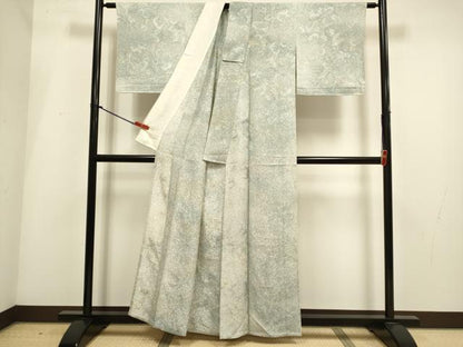 平和屋着物▽上質な小紋　単衣　作家物　霞文　暈し染め　正絹　逸品　DABI4006du