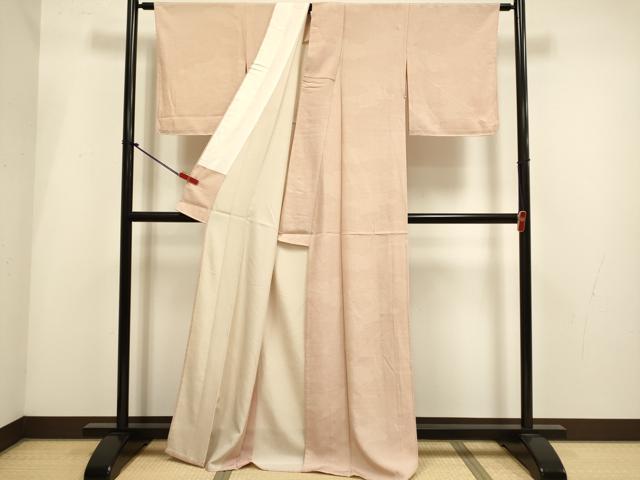 平和屋着物▽江戸小紋　単衣　雲取寄せ小紋柄　正絹　逸品　DABI4013du