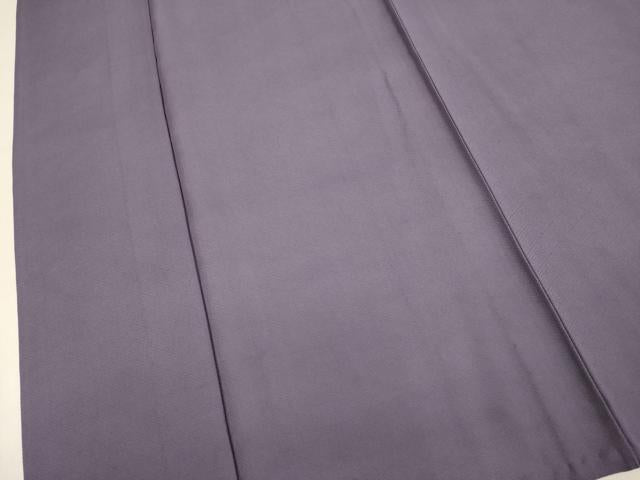 平和屋着物▽上質な色無地　単衣　菱地紋　葡萄鼠色　正絹　逸品　DABI4019du