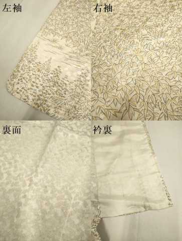 平和屋着物▽上質な小紋　単衣　風景文　正絹　逸品　DABI4038du