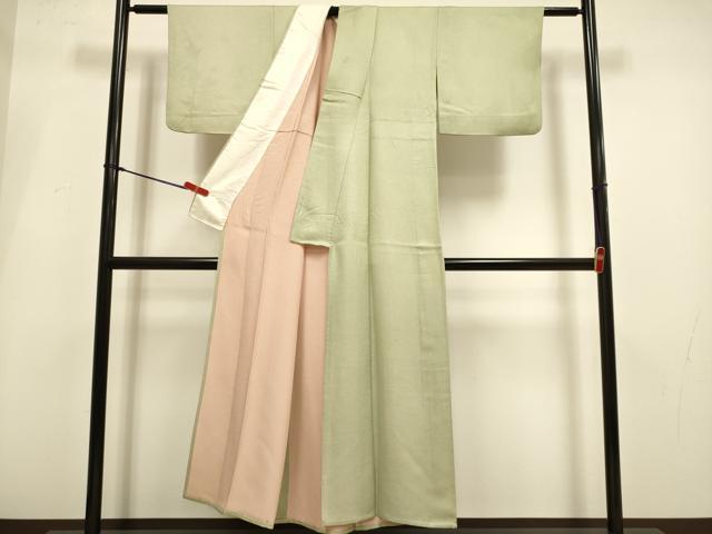 平和屋着物▽江戸小紋　単衣　鮫小紋柄　両面染め　正絹　逸品　DABI4039du