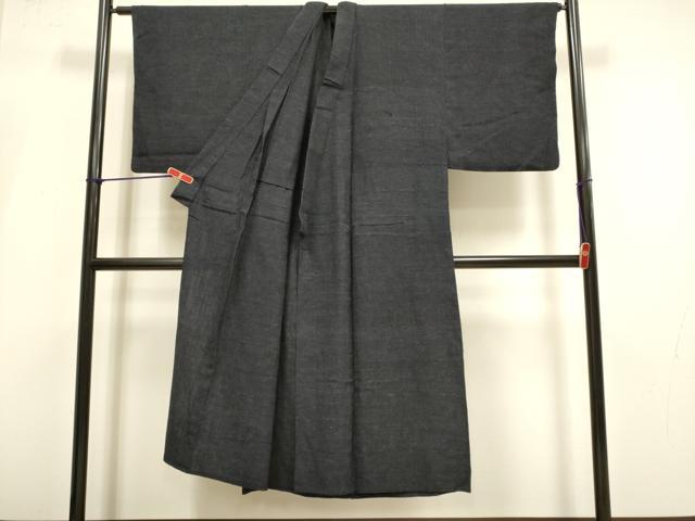 平和屋着物▽上質な紬　単衣　霞文　正絹　逸品　DABI4043du