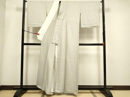 平和屋着物▽上質な小紋　単衣　吹き寄せ地紋　正絹　逸品　DABI4044du