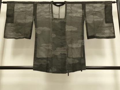 平和屋着物▽道行コート　スリーシーズン　春夏秋　塵除け　雲文　正絹　逸品　DABI4045du