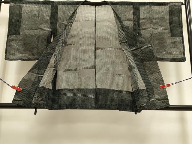 平和屋着物▽道行コート　スリーシーズン　春夏秋　塵除け　雲文　正絹　逸品　DABI4045du
