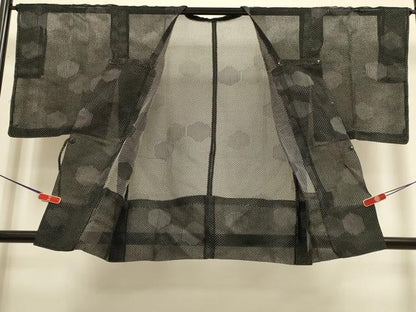 平和屋着物▽道行コート　スリーシーズン　春夏秋　塵除け　亀甲文　正絹　逸品　DABI4049du