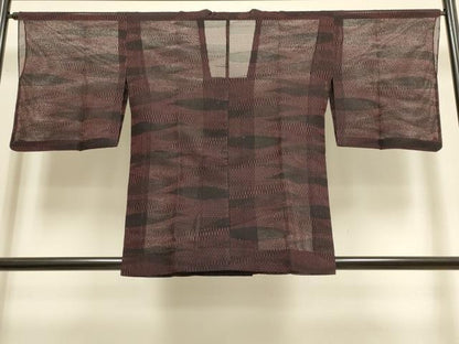 平和屋着物▽道行コート　スリーシーズン　春夏秋　塵除け　霞文　正絹　逸品　DABI4056du
