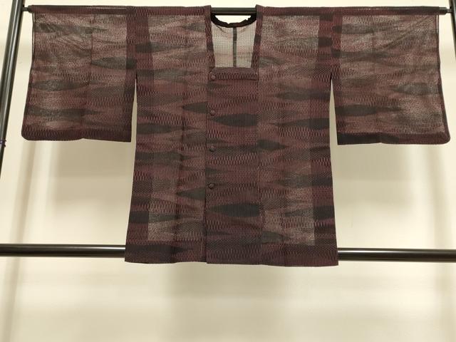 平和屋着物▽道行コート　スリーシーズン　春夏秋　塵除け　霞文　正絹　逸品　DABI4056du