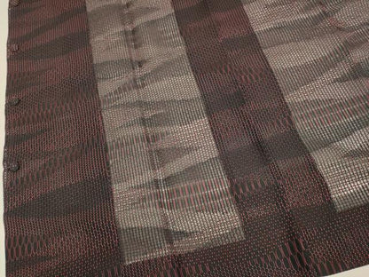 平和屋着物▽道行コート　スリーシーズン　春夏秋　塵除け　霞文　正絹　逸品　DABI4056du