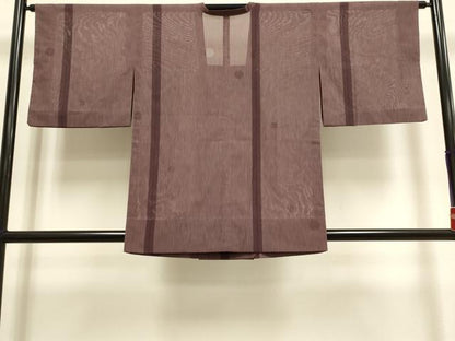 平和屋着物▽道行コート　スリーシーズン　春夏秋　塵除け　丸文　正絹　逸品　DABI4058du