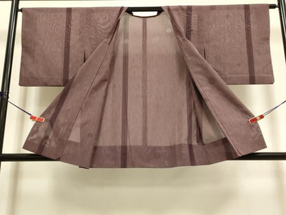 平和屋着物▽道行コート　スリーシーズン　春夏秋　塵除け　丸文　正絹　逸品　DABI4058du