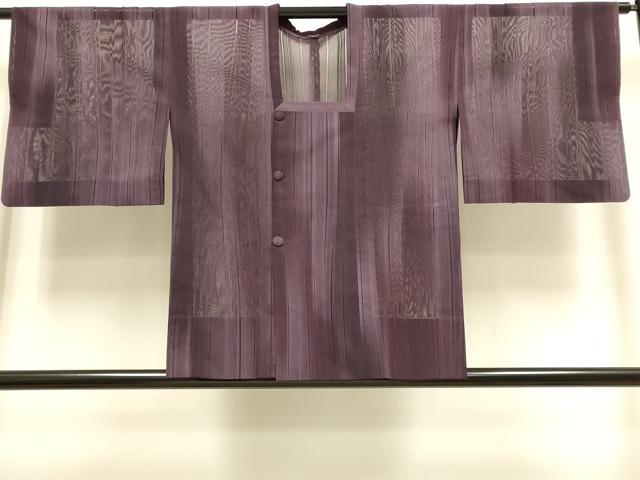 平和屋着物▽道行コート　スリーシーズン　春夏秋　塵除け　縞　正絹　逸品　DABI4060du
