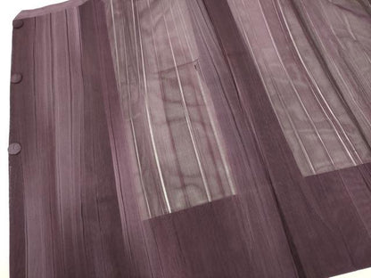 平和屋着物▽道行コート　スリーシーズン　春夏秋　塵除け　縞　正絹　逸品　DABI4060du
