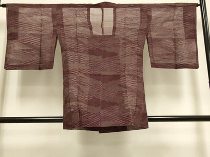 平和屋着物▽道行コート　スリーシーズン　春夏秋　塵除け　霞文　正絹　逸品　DABI4068du
