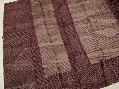 平和屋着物▽道行コート　スリーシーズン　春夏秋　塵除け　霞文　正絹　逸品　DABI4068du