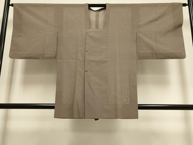 平和屋着物▽道行コート　スリーシーズン　春夏秋　塵除け　縞　正絹　逸品　DABI4069du