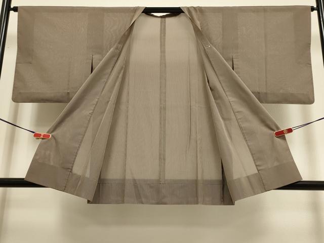 平和屋着物▽道行コート　スリーシーズン　春夏秋　塵除け　縞　正絹　逸品　DABI4069du