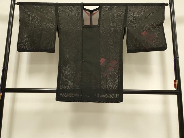平和屋着物▽中国三大刺繍　スワトウ刺繍　汕頭刺繍　道行コート　スリーシーズン　春夏秋　塵除け　枝花文　正絹　逸品　DABI4070du