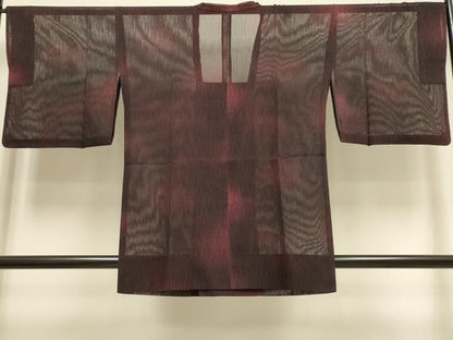 平和屋着物▽道行コート　スリーシーズン　春夏秋　塵除け　霞文　正絹　逸品　DABI4072du