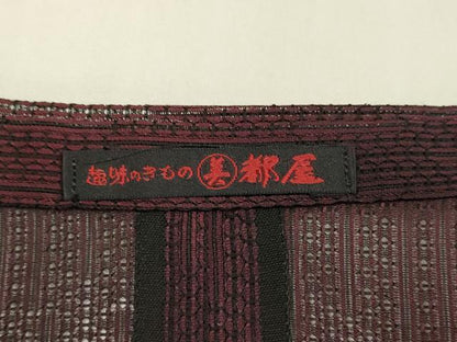 平和屋着物▽道行コート　スリーシーズン　春夏秋　塵除け　霞文　正絹　逸品　DABI4072du