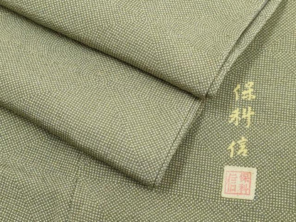 平和屋着物▽伝統工芸士　保科信　江戸小紋　単衣　吉祥柄　正絹　逸品　DABI4077du