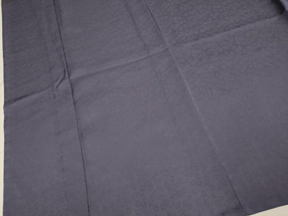 平和屋着物▽上質な色無地　単衣　草花地紋　濃い葡萄鼠色　正絹　逸品　DABI4085du