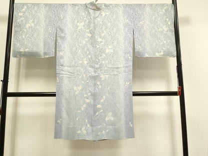 平和屋着物▽道中着　スリーシーズン　春夏秋　塵除け　枝葉文　暈し染め　正絹　逸品　未使用　DABI4089du
