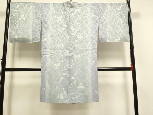 平和屋着物▽道中着　スリーシーズン　春夏秋　塵除け　枝葉文　暈し染め　正絹　逸品　未使用　DABI4089du