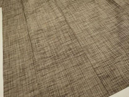 平和屋着物▽上質な紬　単衣　霞文　正絹　逸品　DABI4092du