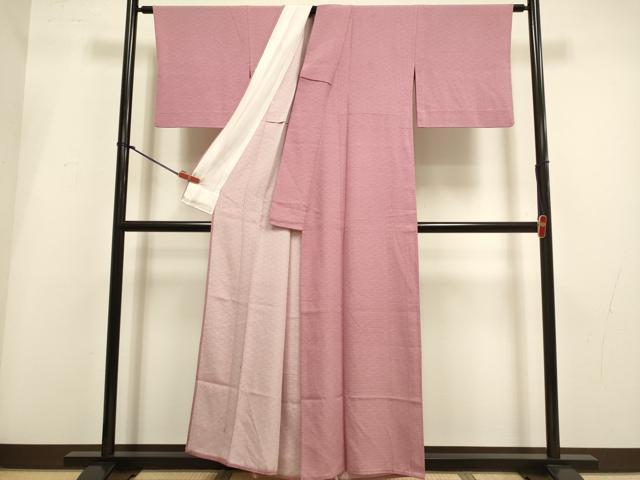 平和屋着物▽江戸小紋　単衣　鮫小紋柄　正絹　逸品　DABI4096du