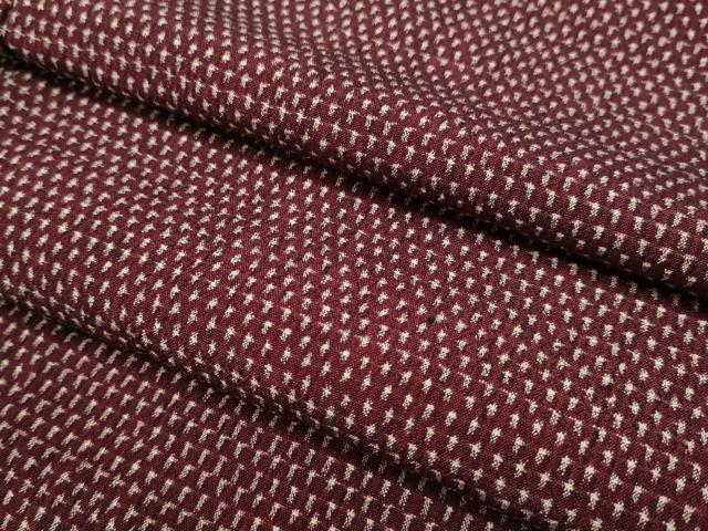 平和屋着物▽本塩沢　単衣　十字絣　正絹　逸品　DABI4103du